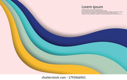 Fondo abstracto de degradado de color sencillo y moderno con efecto de línea de onda dinámica. Ilustración vectorial para papel de escritorio, pancarta, fondo, tarjeta, ilustración de libro, página de inicio
