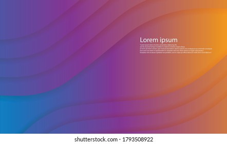Fondo abstracto de degradado de color sencillo y moderno con efecto de línea de onda dinámica. Ilustración vectorial para papel de escritorio, pancarta, fondo, tarjeta, ilustración de libro, página de inicio