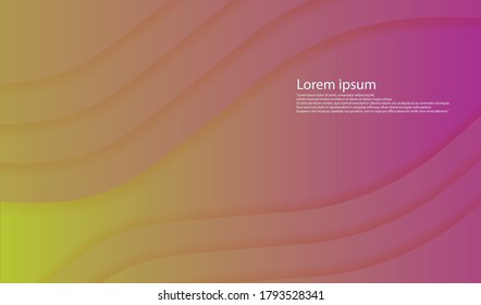 Trendy simple color gradient abstract background with dynamic wave line effect. Vector Illustration For Wallpaper, Banner, Background, Card, Book Illustration, landing page art