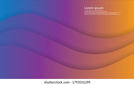 Trendy simple color gradient abstract background with dynamic wave line effect. Vector Illustration For Wallpaper, Banner, Background, Card, Book Illustration, landing page art