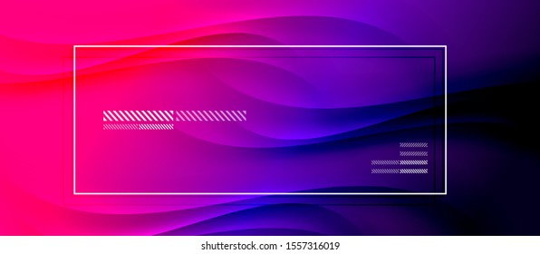 Trendy, einfache Farbverlauf-Abstrakte Hintergrund mit dynamischem Wellenschattenzeileneffekt. Vektorgrafik für Bildschirmhintergründe, Banner, Hintergrund, Karte, Buchillustration, Landing-Page
