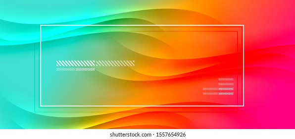 Trendy simple fluid color gradient abstract background with dynamic wave shadow line effect. Vector Illustration For Wallpaper, Banner, Background, Card, Book Illustration, landing page