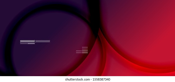 Trendy, einfache Farbverlauf-Abstrakte Hintergrund mit dynamischem Wellenschattenzeileneffekt. Vektorgrafik für Bildschirmhintergründe, Banner, Hintergrund, Karte, Buchillustration, Landing-Page