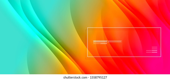 Trendy simple fluid color gradient abstract background with dynamic wave shadow line effect. Vector Illustration For Wallpaper, Banner, Background, Card, Book Illustration, landing page