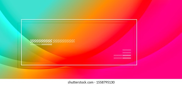Trendy simple fluid color gradient abstract background with dynamic wave shadow line effect. Vector Illustration For Wallpaper, Banner, Background, Card, Book Illustration, landing page