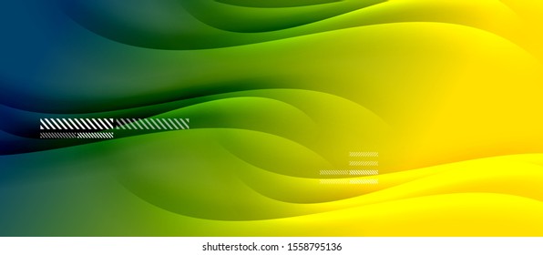 Fundo abstrato de gradiente de cor de fluido simples moderno com efeito de linha de sombra de onda dinâmica. Ilustração vetorial para papel de parede, banner, plano de fundo, cartão, ilustração de livro, página inicial