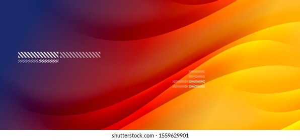 Trendy simple fluid color gradient abstract background with dynamic wave shadow line effect. Vector Illustration For Wallpaper, Banner, Background, Card, Book Illustration, landing page