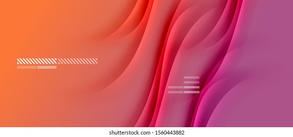 Trendy simple fluid color gradient abstract background with dynamic wave shadow line effect. Vector Illustration For Wallpaper, Banner, Background, Card, Book Illustration, landing page