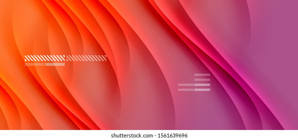 Fondo abstracto de degradado de color simple y moderno con efecto de línea de sombra de onda dinámica. Ilustración vectorial para fondo de escritorio, pancarta, fondo, tarjeta, ilustración del libro, página de inicio