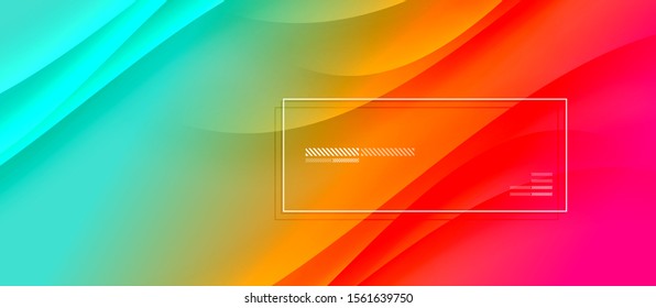 Trendy, einfache Farbverlauf-Abstrakte Hintergrund mit dynamischem Wellenschattenzeileneffekt. Vektorillustration-Illustration für Bildschirmhintergrund, Banner, Hintergrund, Karte, Buchillustration, Landungsseite
