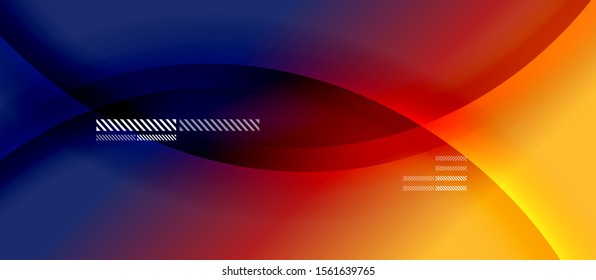 Trendy, einfache Farbverlauf-Abstrakte Hintergrund mit dynamischem Wellenschattenzeileneffekt. Vektorgrafik für Bildschirmhintergründe, Banner, Hintergrund, Karte, Buchillustration, Landing-Page