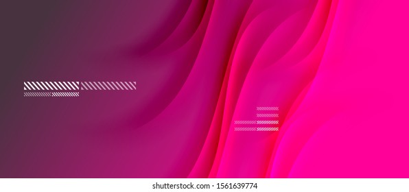 Trendy, einfache Farbverlauf-Abstrakte Hintergrund mit dynamischem Wellenschattenzeileneffekt. Vektorgrafik für Bildschirmhintergründe, Banner, Hintergrund, Karte, Buchillustration, Landing-Page