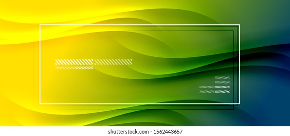 Trendy simple fluid color gradient abstract background with dynamic wave shadow line effect. Vector Illustration For Wallpaper, Banner, Background, Card, Book Illustration, landing page