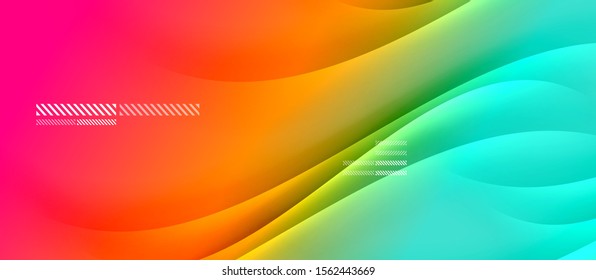 Trendy simple fluid color gradient abstract background with dynamic wave shadow line effect. Vector Illustration For Wallpaper, Banner, Background, Card, Book Illustration, landing page