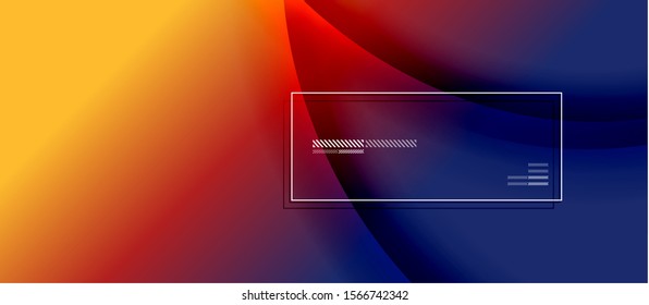 Trendy, einfache Farbverlauf-Abstrakte Hintergrund mit dynamischem Wellenschattenzeileneffekt. Vektorgrafik für Bildschirmhintergründe, Banner, Hintergrund, Karte, Buchillustration, Landing-Page