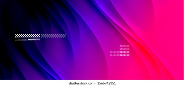 Trendy simple fluid color gradient abstract background with dynamic wave shadow line effect. Vector Illustration For Wallpaper, Banner, Background, Card, Book Illustration, landing page