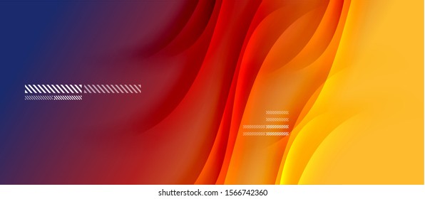 Trendy simple fluid color gradient abstract background with dynamic wave shadow line effect. Vector Illustration For Wallpaper, Banner, Background, Card, Book Illustration, landing page