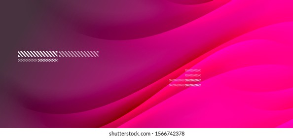 Trendy simple fluid color gradient abstract background with dynamic wave shadow line effect. Vector Illustration For Wallpaper, Banner, Background, Card, Book Illustration, landing page