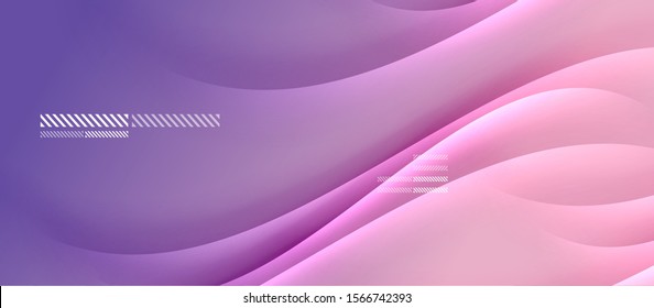 Trendy simple fluid color gradient abstract background with dynamic wave shadow line effect. Vector Illustration For Wallpaper, Banner, Background, Card, Book Illustration, landing page