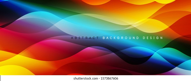 Fondo abstracto del degradado de color del fluido simple y moderno con efecto de línea de onda dinámica. Ilustración vectorial para fondo de escritorio, pancarta, fondo, tarjeta, ilustración del libro, página de inicio