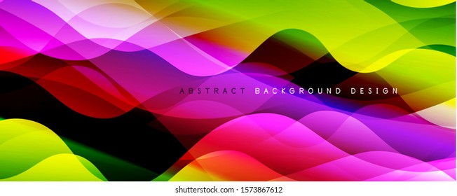 Trendy simple fluid color gradient abstract background with dynamic wave line effect. Vector Illustration For Wallpaper, Banner, Background, Card, Book Illustration, landing page