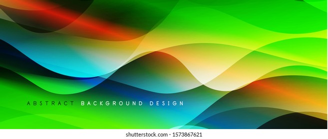 Trendy simple fluid color gradient abstract background with dynamic wave line effect. Vector Illustration For Wallpaper, Banner, Background, Card, Book Illustration, landing page