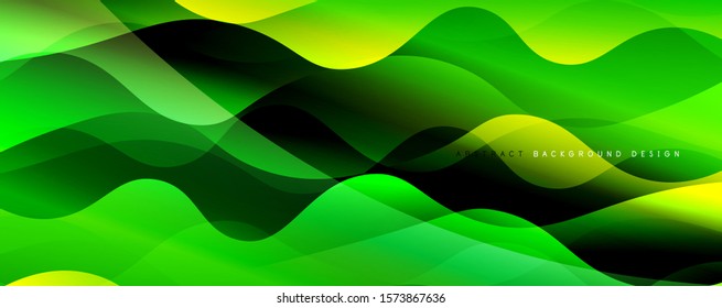 Trendy simple fluid color gradient abstract background with dynamic wave line effect. Vector Illustration For Wallpaper, Banner, Background, Card, Book Illustration, landing page