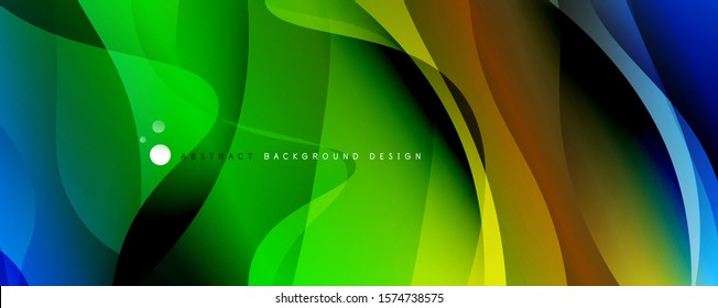 Fondo abstracto del degradado de color del fluido simple y moderno con efecto de línea de onda dinámica. Ilustración vectorial para fondo de escritorio, pancarta, fondo, tarjeta, ilustración del libro, página de inicio