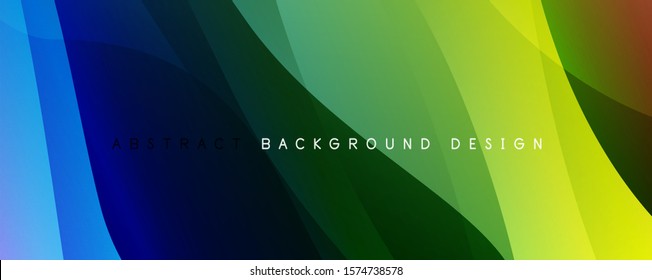 Trendy simple fluid color gradient abstract background with dynamic wave line effect. Vector Illustration For Wallpaper, Banner, Background, Card, Book Illustration, landing page