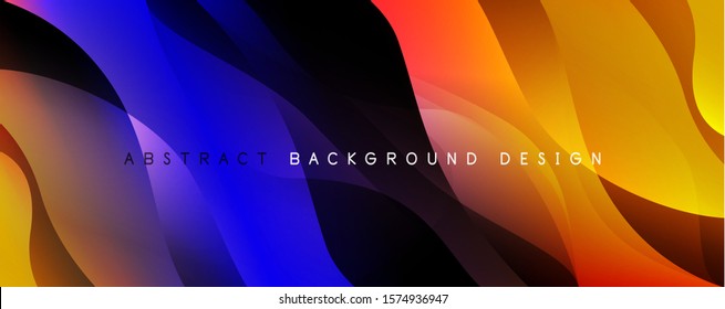 Trendy simple fluid color gradient abstract background with dynamic wave line effect. Vector Illustration For Wallpaper, Banner, Background, Card, Book Illustration, landing page
