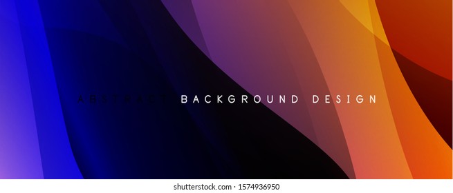 Trendy simple fluid color gradient abstract background with dynamic wave line effect. Vector Illustration For Wallpaper, Banner, Background, Card, Book Illustration, landing page