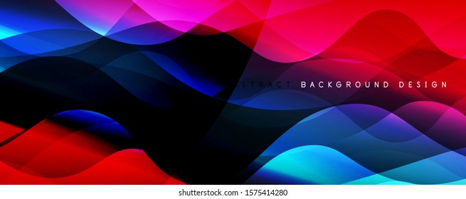 Trendy simple fluid color gradient abstract background with dynamic wave line effect. Vector Illustration For Wallpaper, Banner, Background, Card, Book Illustration, landing page