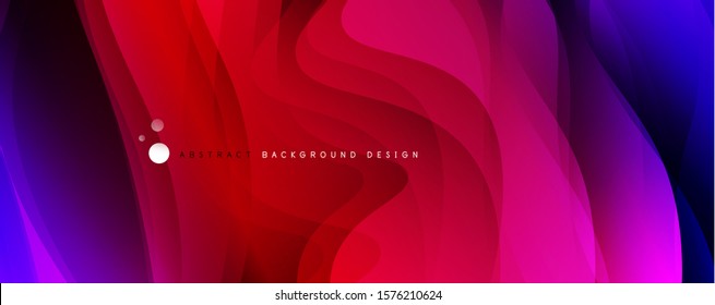 Trendy simple fluid color gradient abstract background with dynamic wave line effect. Vector Illustration For Wallpaper, Banner, Background, Card, Book Illustration, landing page