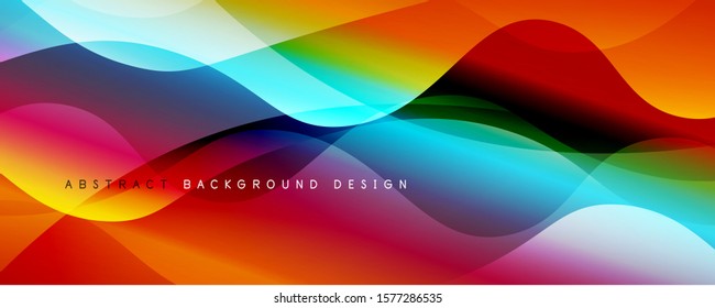 Trendy simple fluid color gradient abstract background with dynamic wave line effect. Vector Illustration For Wallpaper, Banner, Background, Card, Book Illustration, landing page