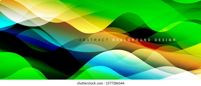 Trendy simple fluid color gradient abstract background with dynamic wave line effect. Vector Illustration For Wallpaper, Banner, Background, Card, Book Illustration, landing page