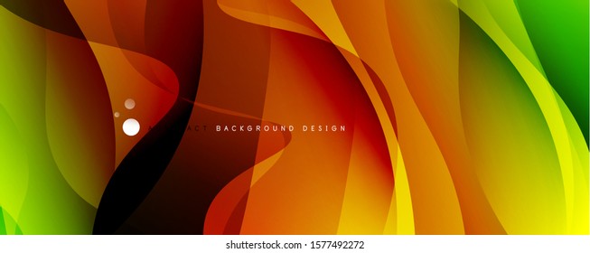 Trendy simple fluid color gradient abstract background with dynamic wave line effect. Vector Illustration For Wallpaper, Banner, Background, Card, Book Illustration, landing page