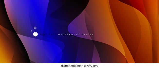 Trendy simple fluid color gradient abstract background with dynamic wave line effect. Vector Illustration For Wallpaper, Banner, Background, Card, Book Illustration, landing page