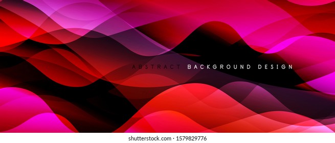 Trendy simple fluid color gradient abstract background with dynamic wave line effect. Vector Illustration For Wallpaper, Banner, Background, Card, Book Illustration, landing page