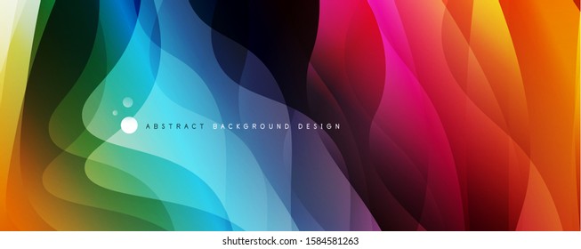 Trendy simple fluid color gradient abstract background with dynamic wave line effect. Vector Illustration For Wallpaper, Banner, Background, Card, Book Illustration, landing page