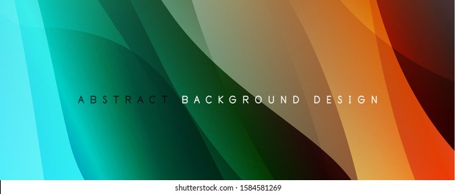 Trendy simple fluid color gradient abstract background with dynamic wave line effect. Vector Illustration For Wallpaper, Banner, Background, Card, Book Illustration, landing page