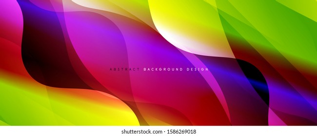 Trendy simple fluid color gradient abstract background with dynamic wave line effect. Vector Illustration For Wallpaper, Banner, Background, Card, Book Illustration, landing page