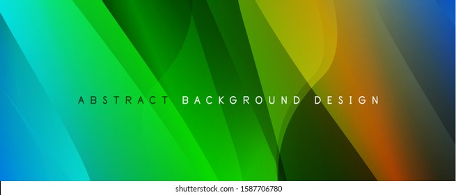 Fondo abstracto del degradado de color del fluido simple y moderno con efecto de línea de onda dinámica. Ilustración vectorial para fondo de escritorio, pancarta, fondo, tarjeta, ilustración del libro, página de inicio