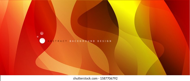 Trendy simple fluid color gradient abstract background with dynamic wave line effect. Vector Illustration For Wallpaper, Banner, Background, Card, Book Illustration, landing page