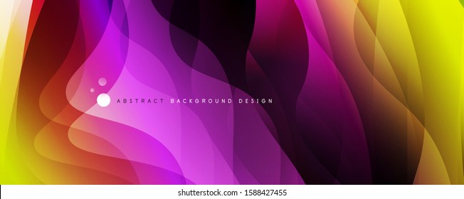 Trendy simple fluid color gradient abstract background with dynamic wave line effect. Vector Illustration For Wallpaper, Banner, Background, Card, Book Illustration, landing page
