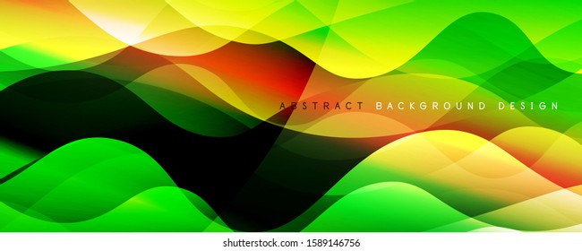 Trendy simple fluid color gradient abstract background with dynamic wave line effect. Vector Illustration For Wallpaper, Banner, Background, Card, Book Illustration, landing page