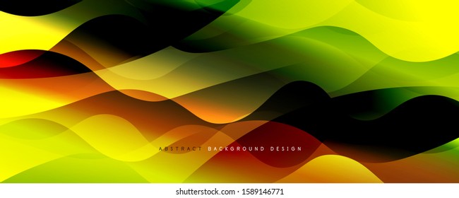 Fondo abstracto del degradado de color del fluido simple y moderno con efecto de línea de onda dinámica. Ilustración vectorial para fondo de escritorio, pancarta, fondo, tarjeta, ilustración del libro, página de inicio