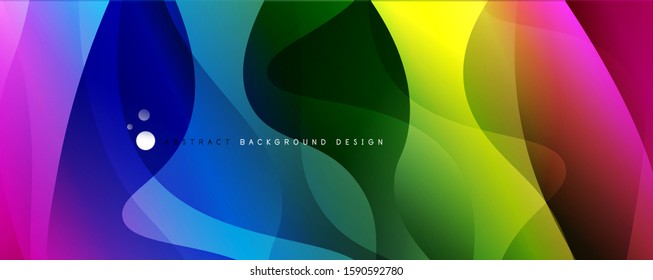 Trendy simple fluid color gradient abstract background with dynamic wave line effect. Vector Illustration For Wallpaper, Banner, Background, Card, Book Illustration, landing page