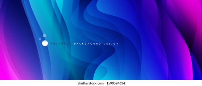Trendy simple fluid color gradient abstract background with dynamic wave line effect. Vector Illustration For Wallpaper, Banner, Background, Card, Book Illustration, landing page