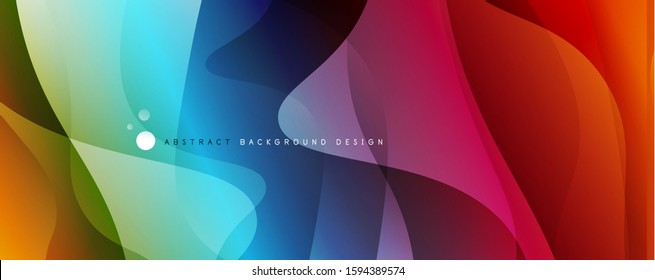 Trendy simple fluid color gradient abstract background with dynamic wave line effect. Vector Illustration For Wallpaper, Banner, Background, Card, Book Illustration, landing page
