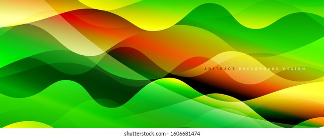 Trendy simple fluid color gradient abstract background with dynamic wave line effect. Vector Illustration For Wallpaper, Banner, Background, Card, Book Illustration, landing page